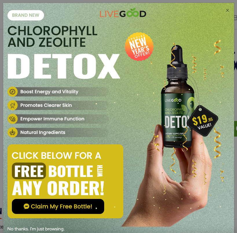 LiveGood detox promotional offer preview